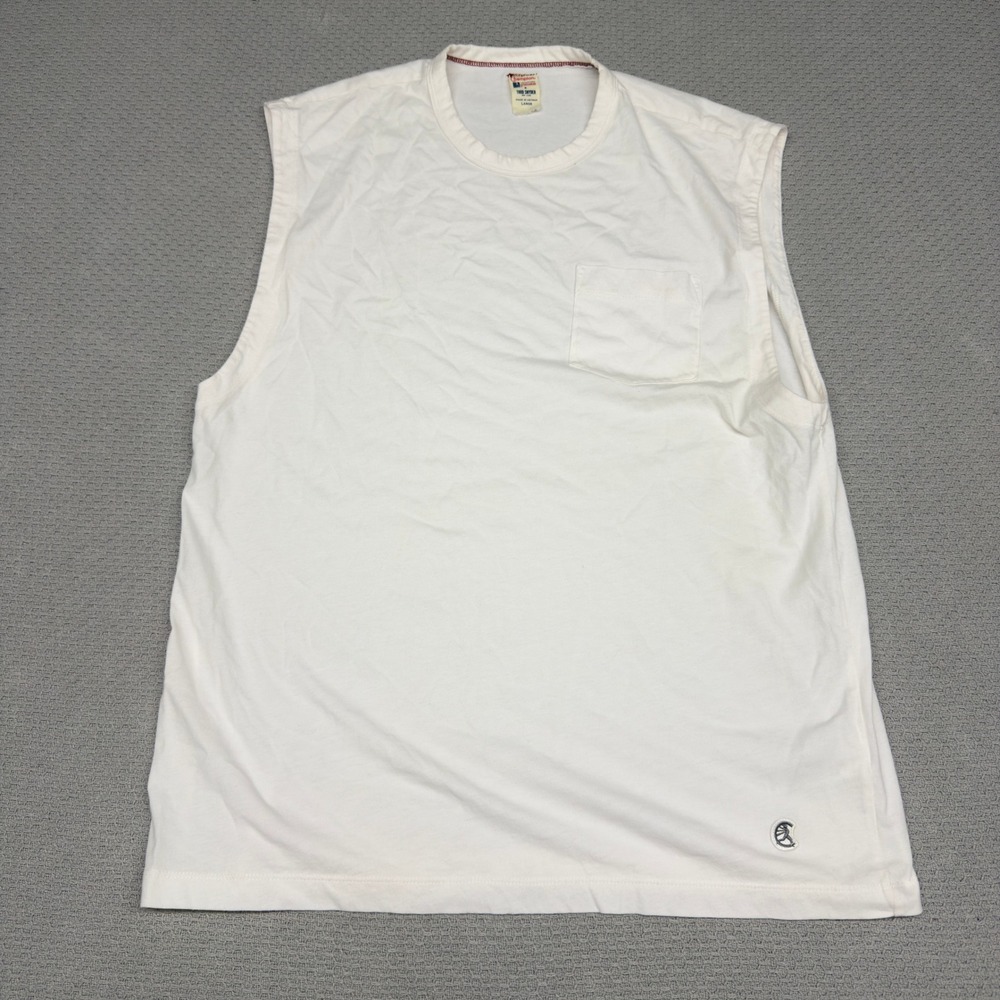 Champion x Todd Snyder Sleeveless Pocket Tee Mens Large White Vintage Gym